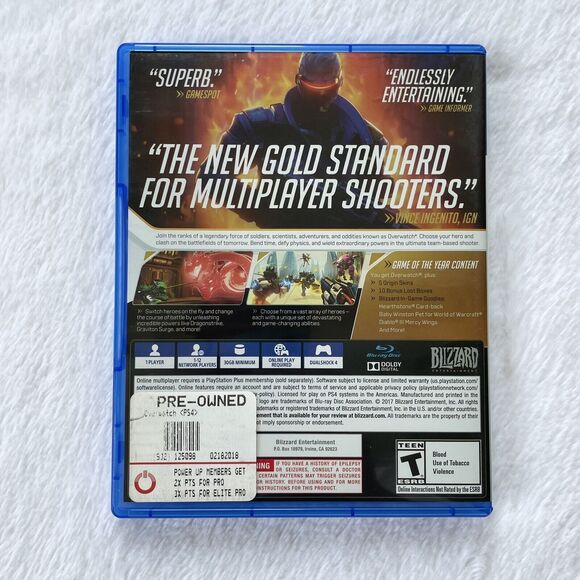 Overwatch: Game of the Year Edition PS4 2017 Bonus Content Play Station 4 Game - Picture 2 of 5